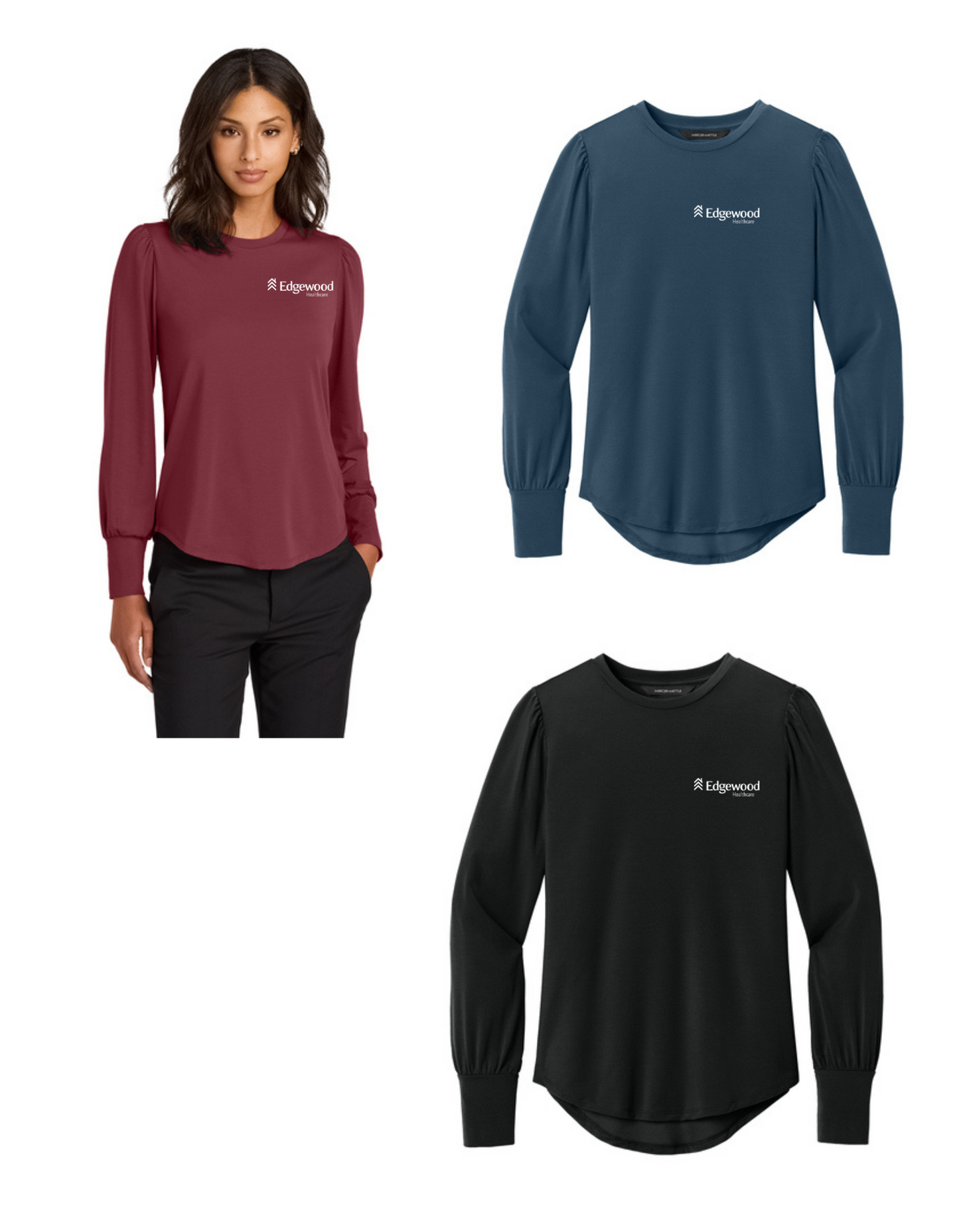 Edgewood Women's Long Sleeve Blouson Top