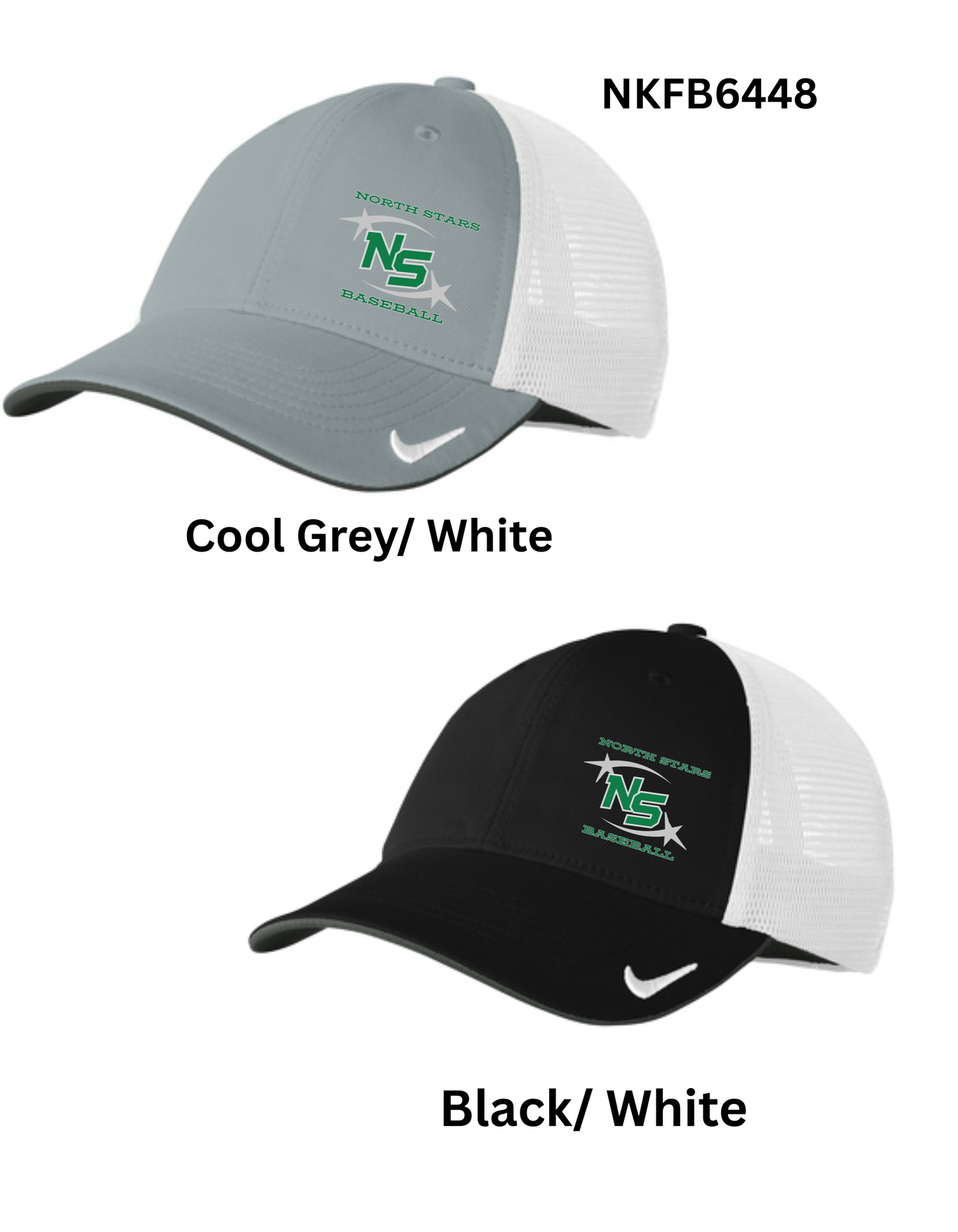North Stars Nike Stretch-to-Fit Mesh Back Cap