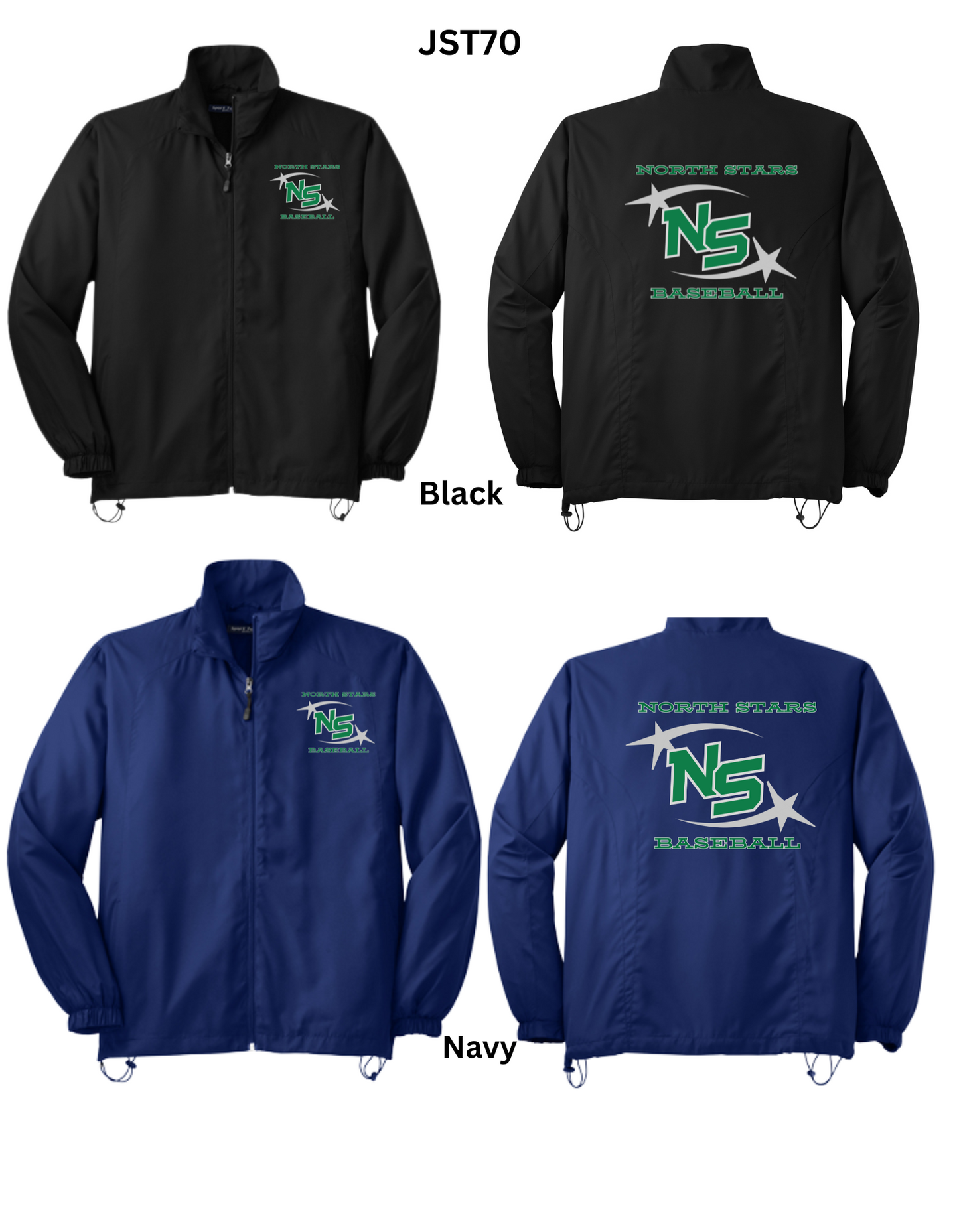 North Stars Sport-Tek Full-Zip Wind Jacket