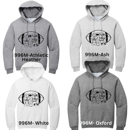 Customizable TWO Football Players Hoodies-206