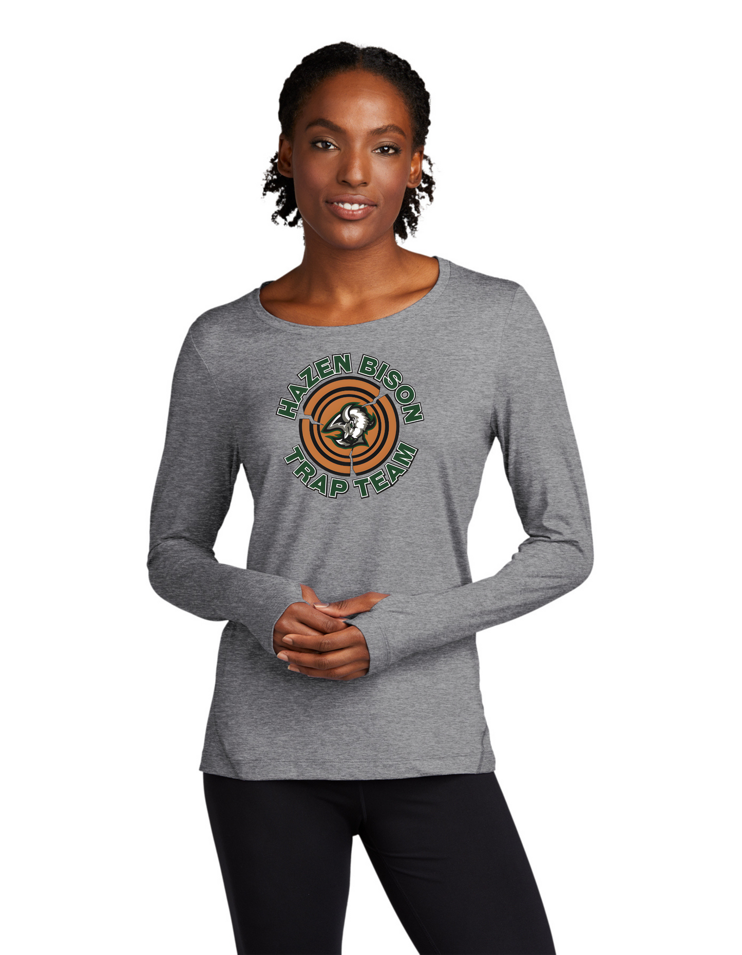 Hazen Trap Sport-Tek Women's Exchange 1.5 Long Sleeve Crew